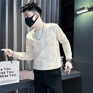 潮流民族风提花针织毛衣男社会小伙店主风301C-M109-P78控108图片