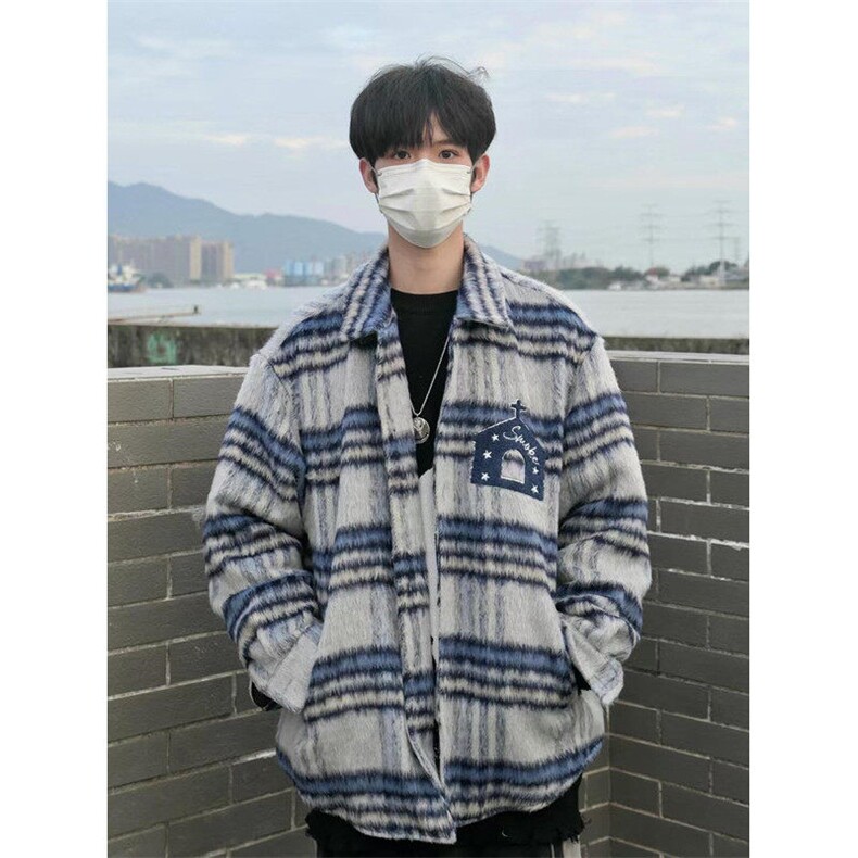 小香风外套男装秋冬新款翻领男式夹克上衣印花痞帅炸街J2218,男装夹克,星座1116A（原606A-3）