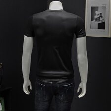 2021夏季丝光棉烫钻短袖T恤711-875P65M-5XL（假模），男装T恤，钱塘6066（原711）