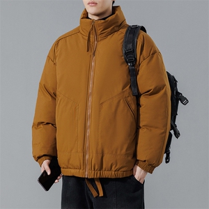 现货冬季美式休闲加厚雪山外套夹克立领纯色三防户外工装棉服图片