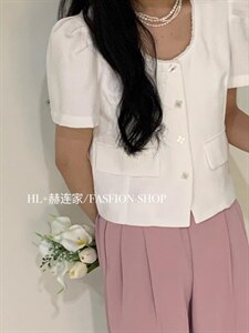 2022夏季新款 短袖小香开衫外套,其它,HL+