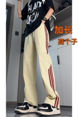 高个子加长男裤子夏季冰丝薄款休闲裤190cm115条纹运动裤KZ048P50，男装休闲裤，电商B312