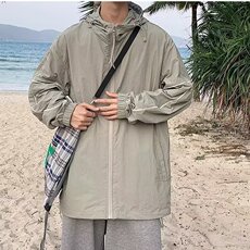 超薄速干户外防晒衣男女学生青少年宽松连帽夹克休闲运动潮流外套，男装防晒衣，星座506A