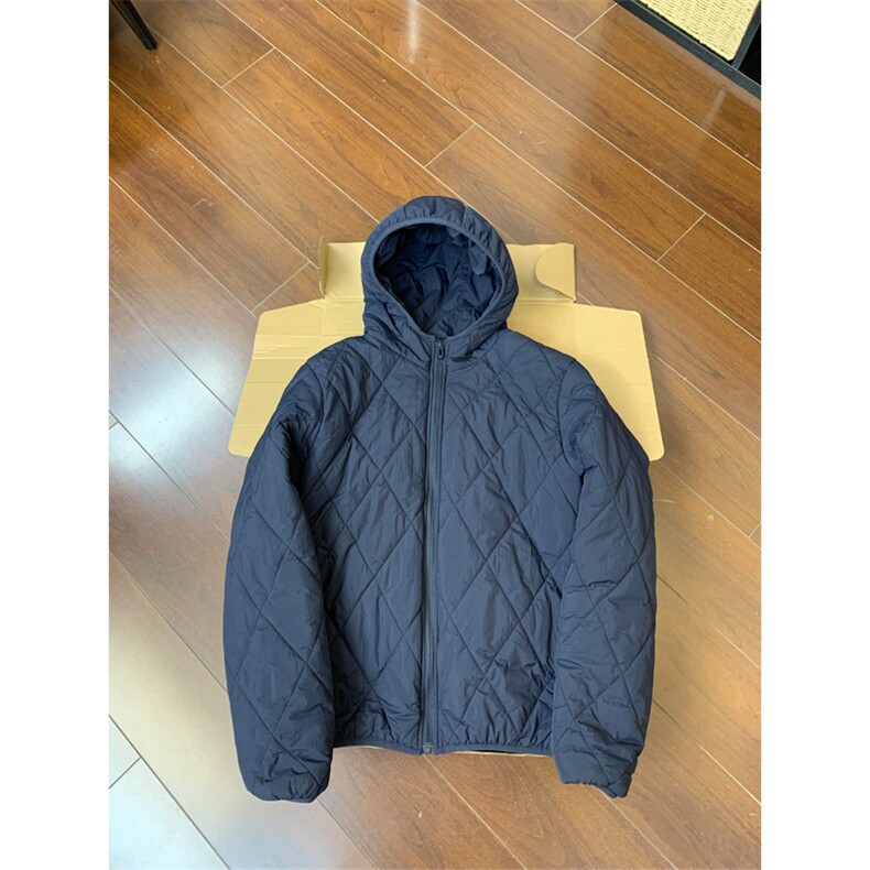 高品 棉衣 秋冬连帽菱形格环缝工艺轻薄棉服男女 A1045-P85图片