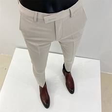 春季西裤男修身直筒高级感商务休闲裤男士裤长裤BK910—P55，男装西裤，电商B368