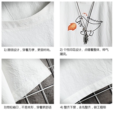 YT26040-P30亚麻短袖t恤男大码五分袖男宽松七分袖网格挂拍，男装T恤，电商A040A