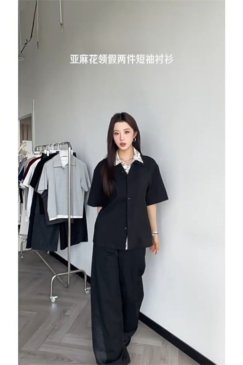 网络图慎用图片只做展示大货已到翻领假两件衬衫DCS78045P65控98,男装衬衫,星座226-2