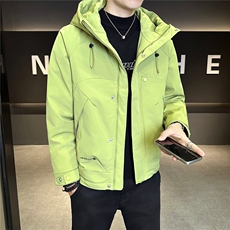 M21P1202025秋冬新款二棉加棉夹克连帽冲风衣男士外套棉服，男装风衣，星座414（原B263）