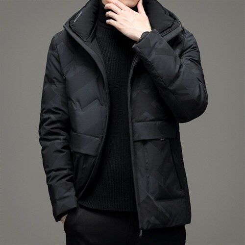 中年男士羽绒服这款连帽商务休闲冬装防寒保暖外套ZELD9822-P350，男装羽绒服，电商B212（原钱塘6029）