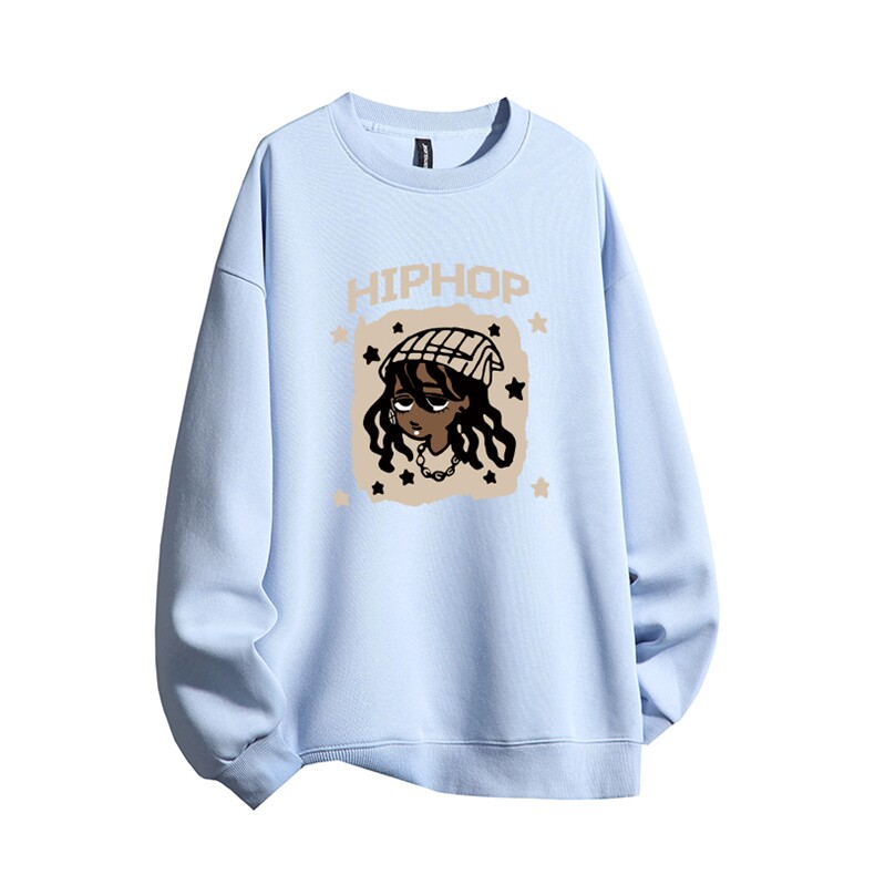 得物供货、复合重磅420克现货圆领卫衣宽松HD019-1-HMY526-P35,男装卫衣,电商019-1