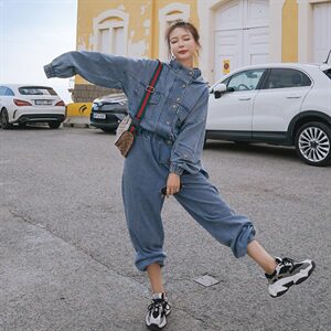 点击率9+  ！两色！2021牛仔连体裤151A-2088-P140-K198+图片