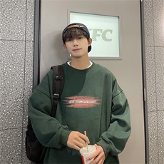 特P25控48秋冬新款男士圆领卫衣宽松休闲日常百搭上衣WQ2462，男装卫衣，电商B370