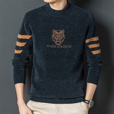 Z2603男士2023年秋冬新款长袖圆领针织衫休闲打底衫P95图片