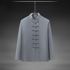 春秋季风纯棉纯色长袖立领唐装中式汉服DF880-P55图片