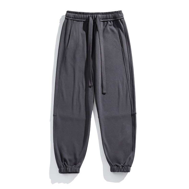 秋冬长裤本布织裤袋白底美式卫裤宽松休闲束脚卫裤K23305-P40控58图片