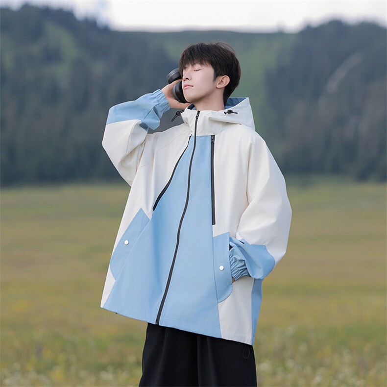815A-MJ78312-75特春秋装新品拼色户外登山服三防男冲锋衣外套爆,男装夹克,星座815A
