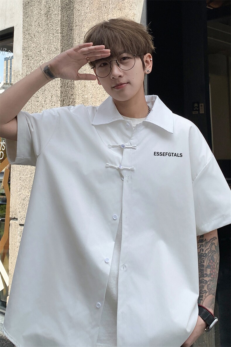 ！2024夏季新款男士风短袖衬衫情侣中式衬衣CS103特P33,男装衬衫,电商B220