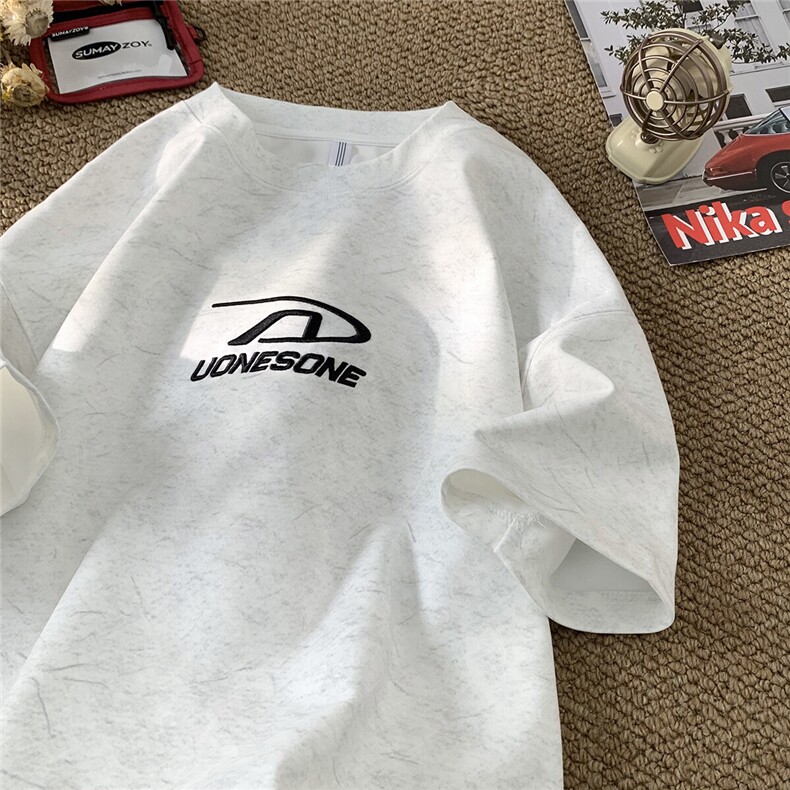 主推设计款250克重磅砂洗刺绣天丝棉冰丝短袖T恤JF214-特P42控69,男装T恤,电商A422-1
