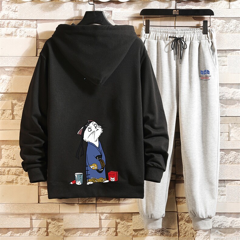 TK6014-P85开衫连帽卫衣套装男运动套装两件套砖墙挂拍,男装卫衣,电商A040A