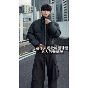 港风经典设计舒适文艺上衣秋冬短款个性时髦棉衣HY875P95图片
