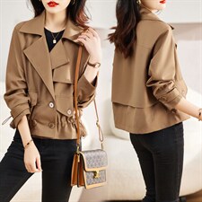 时尚韩版宽松显瘦牛仔连衣裙女春秋季新款休闲百搭长袖裙子，女装风衣，姿衣坊