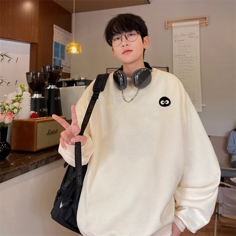 ！圆领卫衣男装港风长袖T恤男外套男WY192-P28,男装卫衣,电商B367