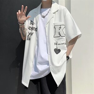 潮流时尚男士休闲西装短袖衬衫外套带挂饰HC88P35图片
