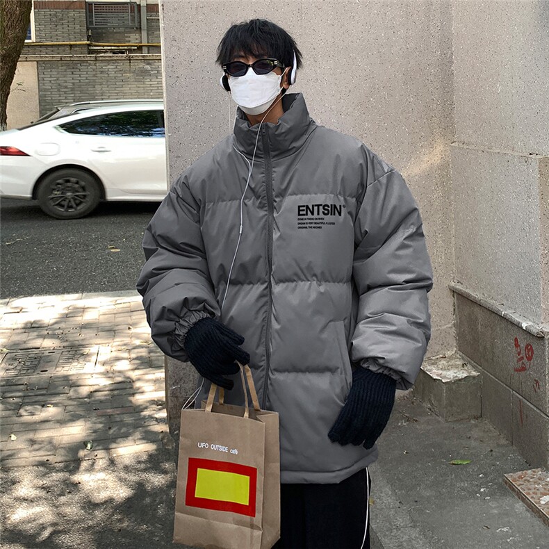 港风街景时尚字母印花休闲立领棉衣A247-MY62039特批65控99,男装棉衣,电商A247