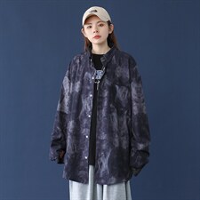2021春季中性风蒙马特帅气抽象涂鸦印花宽松男士衬衫C3067-P40，男装衬衫，电商A001