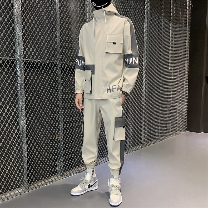 主推秋季男士套装休闲运动服帅气搭配一套工装夹克外套D05,男装夹克,电商B226-2（原B217-2）
