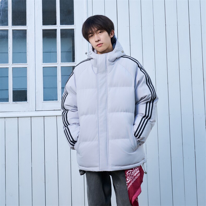 冬季潮流条纹五防立领加绒加厚棉衣情侣撞色棉服外套MY8899-p78,男装棉衣,星座610B-1
