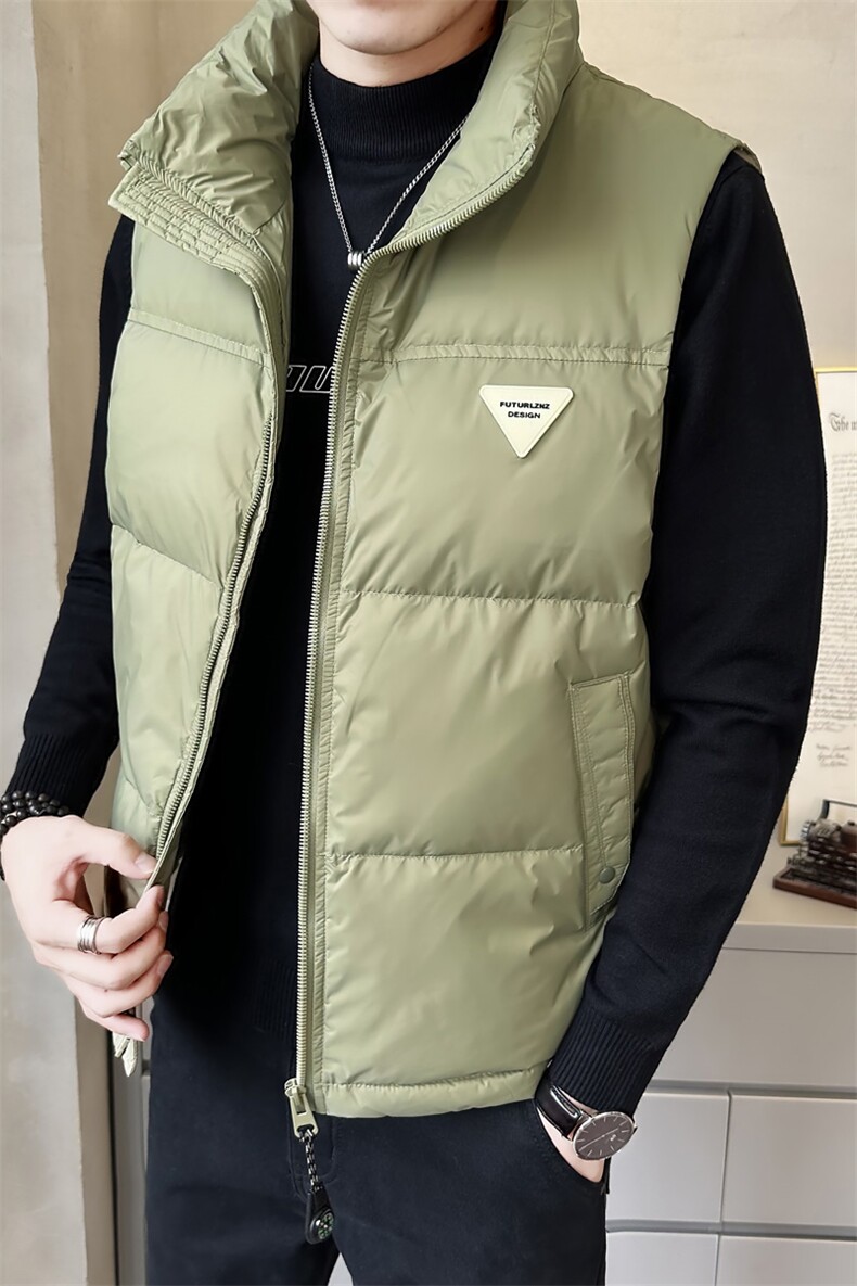 短款立领羽绒马甲休闲日系面包服保暖外套马甲背心M6007-特P75,男装背心/马甲,电商A237