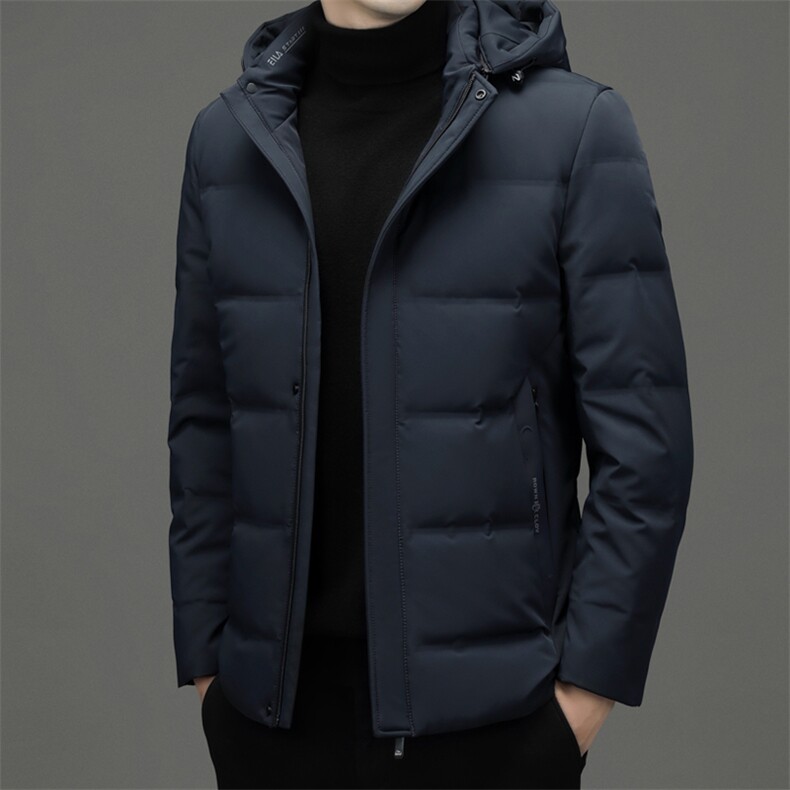 男士可脱卸帽羽绒服冬季中年加厚保暖外套商务休闲男装御寒上衣,男装羽绒服,电商B212（原钱塘6029）