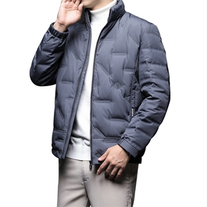 男士加厚保暖立领羽绒服2023冬季新款商务休闲外套中年男装上衣图片