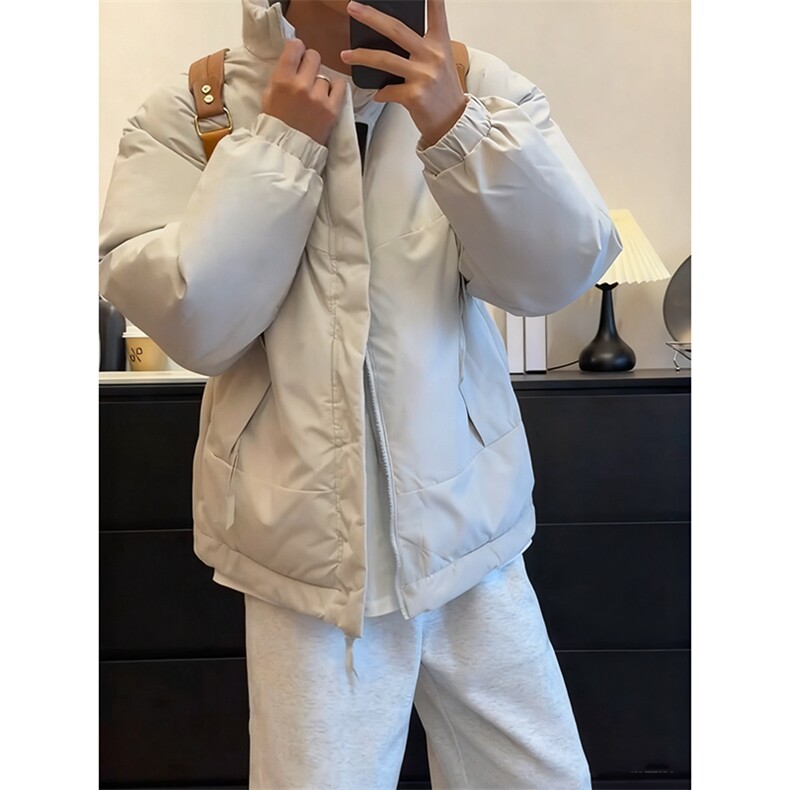 现货美式高街休闲夹克冬季立领纯色三防户外工装加厚棉服外套,男装夹克,电商A486