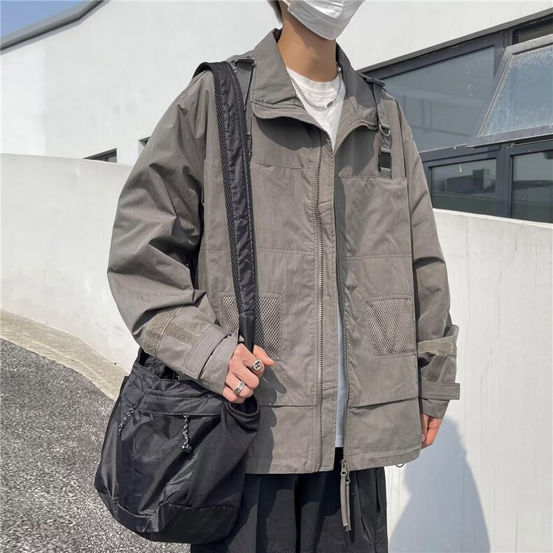 美式冲锋衣外套潮牌男夹克春秋新款 J3126 P75图片