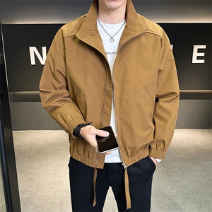新款冲锋衣外套男士春秋立领宽松大码户外工装夹克男装2528-P58图片