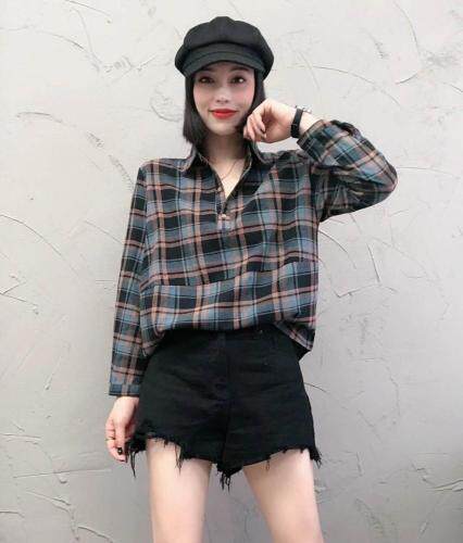 春装新款休闲麻料衬衫，女装衬衫，依伊贝诺