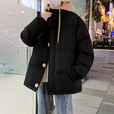 冬季青少年连帽假两件外套加绒加厚休闲简约棉衣棉服5303-P85，男装棉衣，电商B306