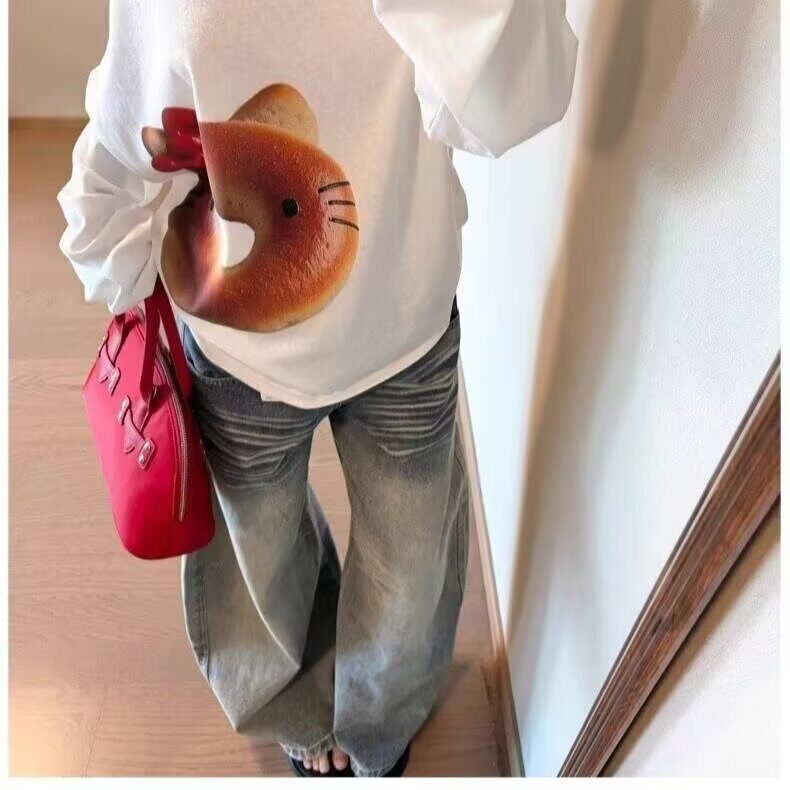 美式复古直筒牛仔裤春季绣花垂感休闲阔腿拖地裤子NZ6643,男装牛仔裤,星座516A