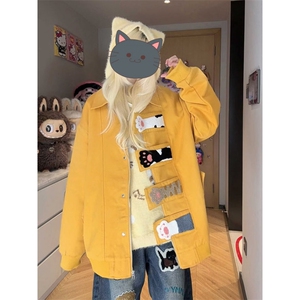 牛仔外套女2025春秋新款韩版炸街宽松百搭刺绣开衬休闲港风上衣潮