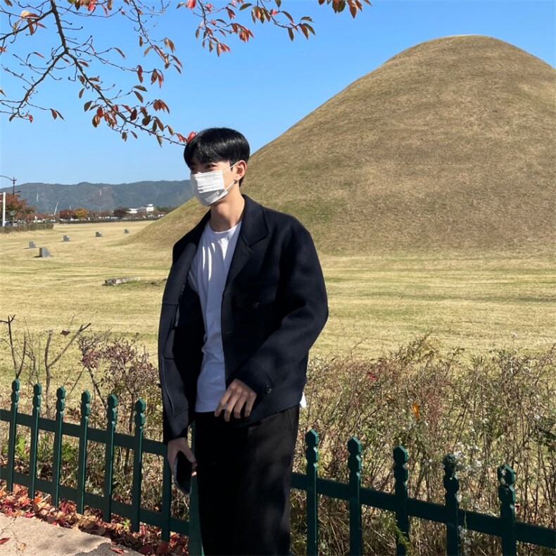 816B-WT016-P110韩高级简约大衣外套ins风,男装夹克,星座816B