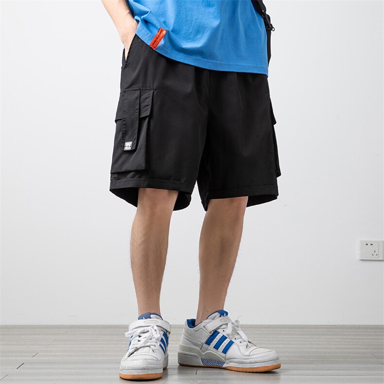 2021夏新木地板白墙休闲大码boy口袋装饰刺绣五分短裤DK2801-P35,男装休闲裤,电商A001
