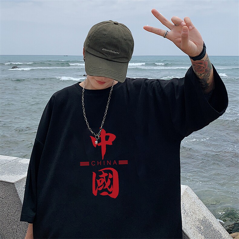 Q11198-P30春夏季七分袖t恤男大码五分袖男短袖中袖,男装T恤,电商A040