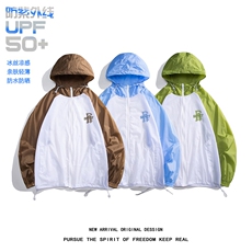 白底23新款夏季冰丝薄款宽松百搭防晒衣外套F141P65控88，男装防晒衣，电商A247-1
