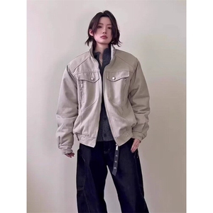 蛇年限定座山雕棉服男冬季加绒加厚蟒纹帆布夹克短款工装棉衣外套