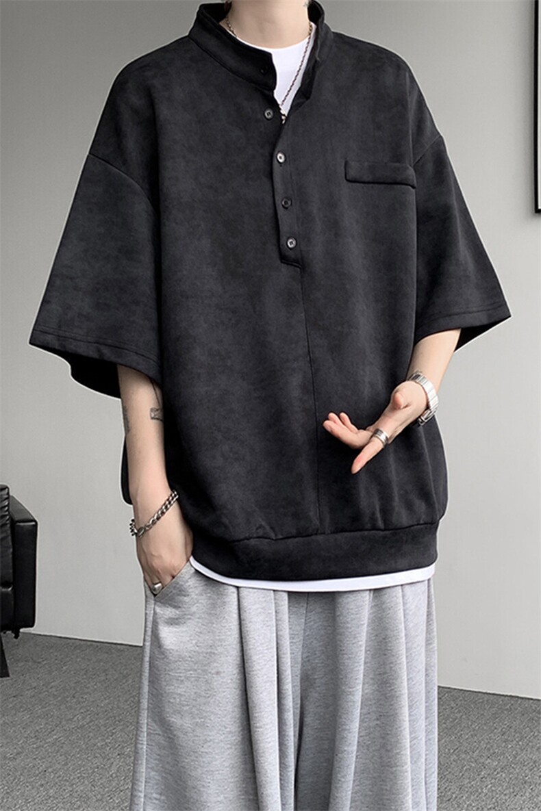 可拆开卖！立领POLO衫短袖t恤套装男生休闲运动青少年搭配帅气夏,男装T恤,电商B312