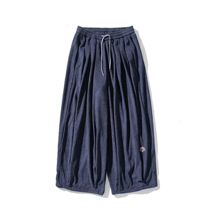 冬装 大码风灯芯绒宽松阔腿裤日系哈伦休闲长裤中性 K275/P70图片