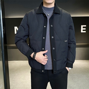 新款男士小翻领羽绒服夹克加厚防寒309B-3-81072-P188图片