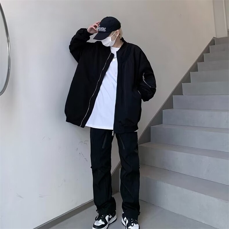 美式高街棒球服男士潮牌飞行夹克宽松休闲青年学生外套HJ488-P65,男装夹克,星座1008-1